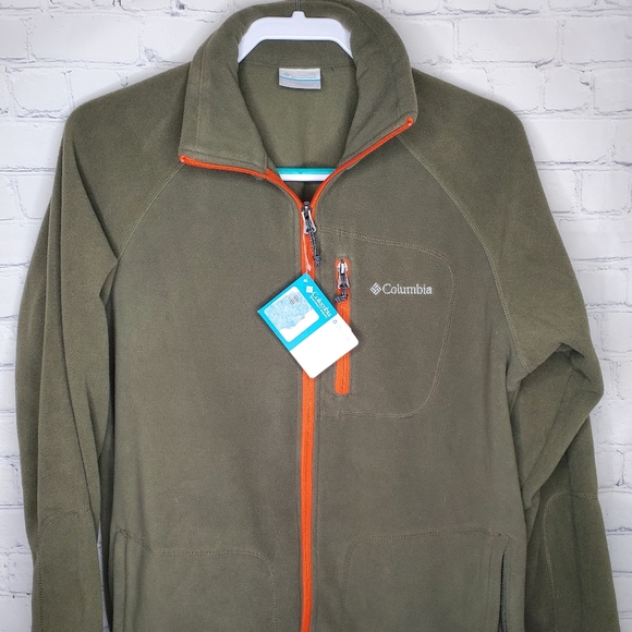 Columbia Other - Columbia Mens M Jacket Fast Trek ll Full Zip Pockets Fleece Green NWT